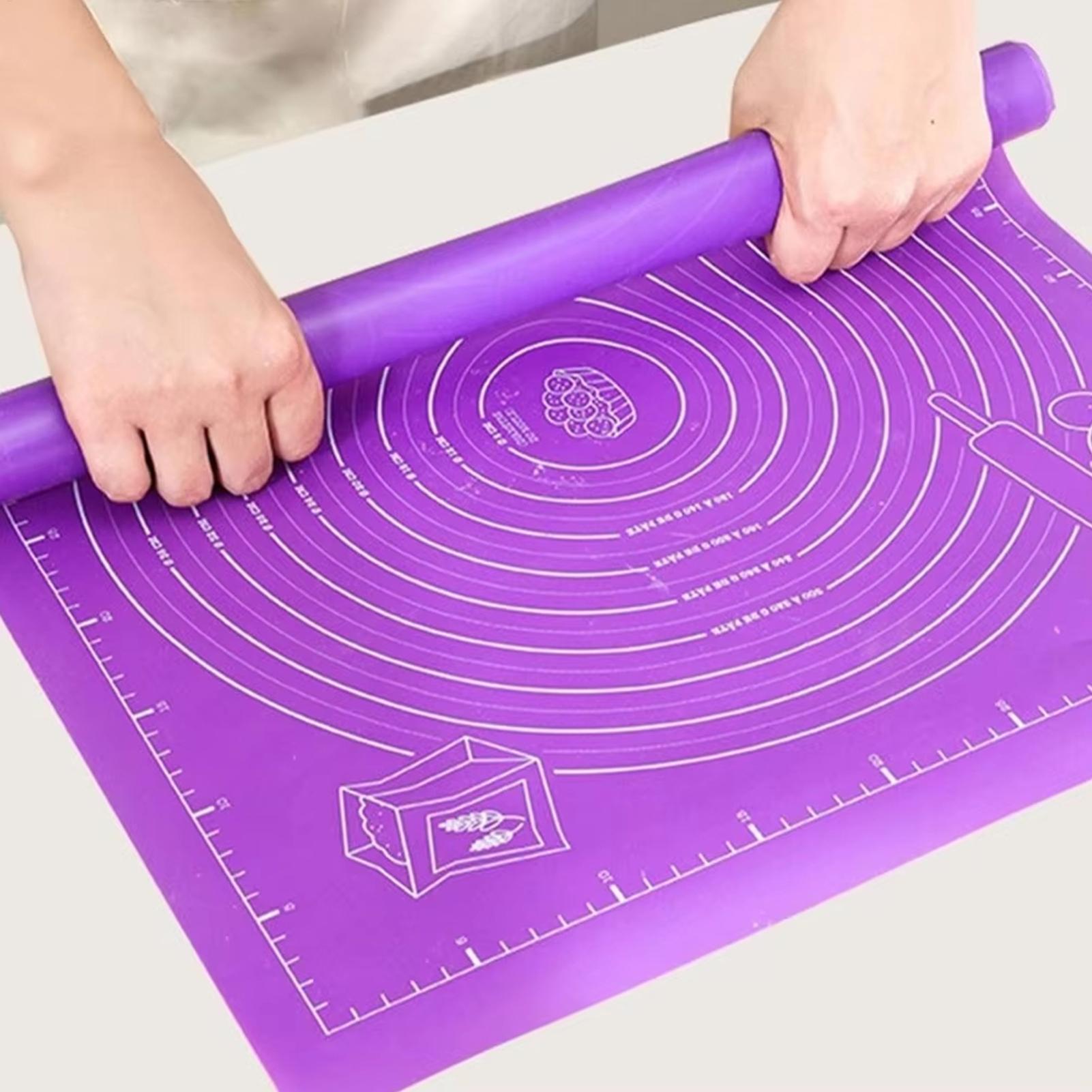 Kitchen Grade Baking Sheet - 生地マット食品グレードノンスティック滑り止め再利用可能なベーキングシートローリング生地パッドパンケーキペストリー作りキッチンカウンタートップ用