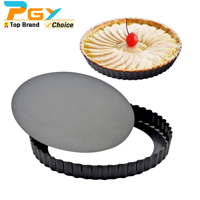 Tart Pan Loose - 20-30 センチメートルノンスティックタルトキッシュフランパン型ラウンド取り外し可能なルースボトム溝付きヘビーデューティパイピザケーキベーキングパン耐熱皿