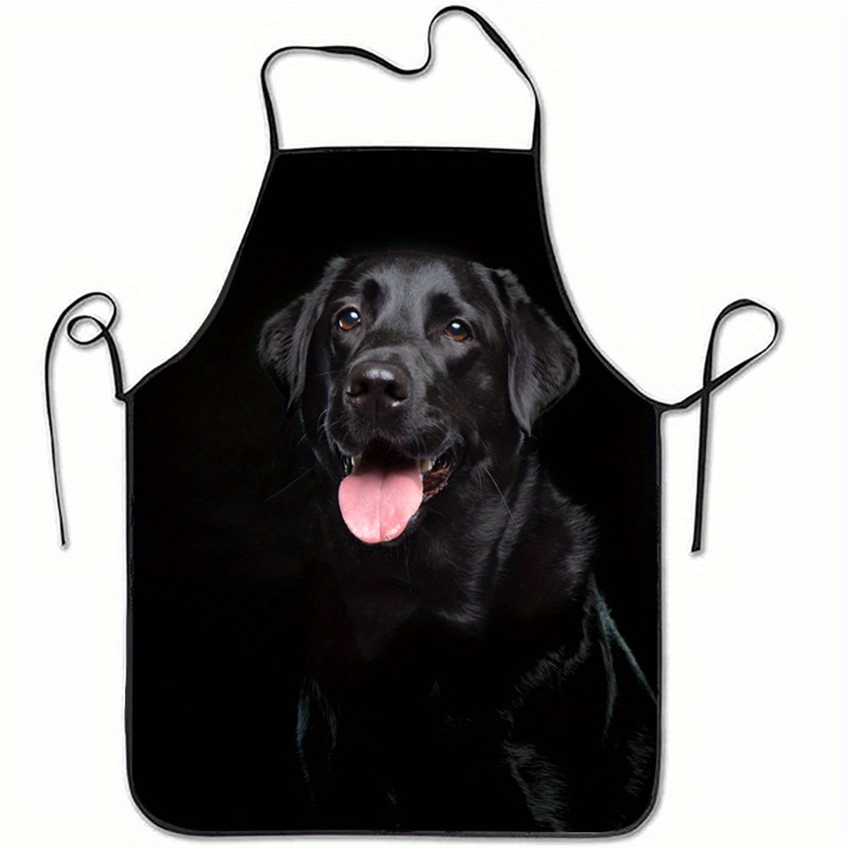 Kitchen Baking Cloth - ブラックラブラドール犬プリントエプロン1枚 - 家庭のキッチン、ベーキング、料理に最適