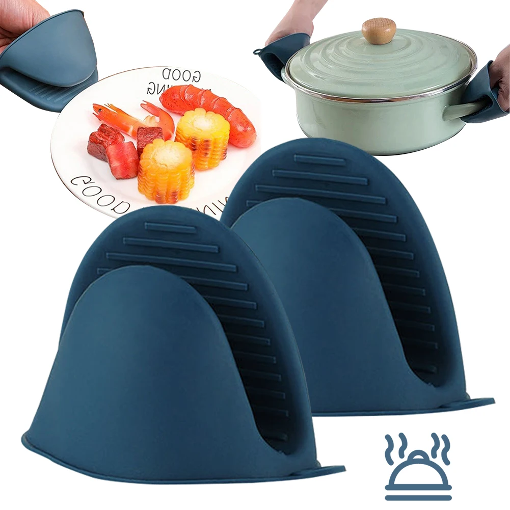 Kitchen Oven Baking Pans - シリコン製オーブンミット、耐熱ピンチポットホルダー、滑り止めキッチン用手袋、調理、ベーキング、グリル、バーベキュー、揚げ物、鍋、フライパン用