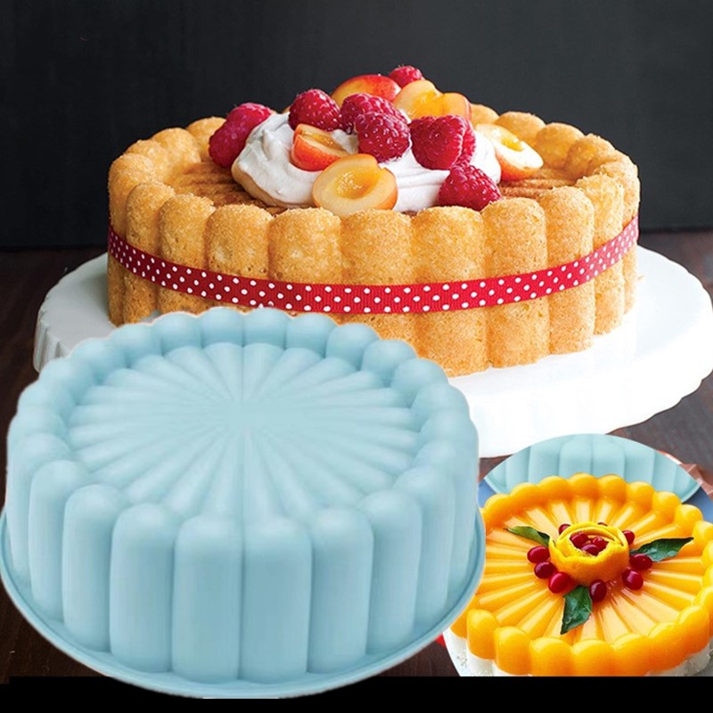 Kitchen Oven Baking Pans - シリコーンシャーロットケーキパンテフロン加工ベーキングモールド、チーズケーキチョコレートデザートメーカーオーブン冷凍庫安全簡単リリースキッチンツール