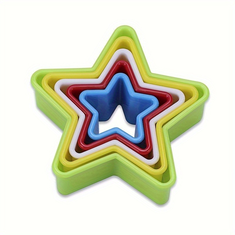 Kitchen Accessories For Baking - 1/2/3 個の星型クッキーカッター、プラスチック製ペストリーカッター、五芒星ビスケット型、ベーキングツール、キッチンアクセサリー