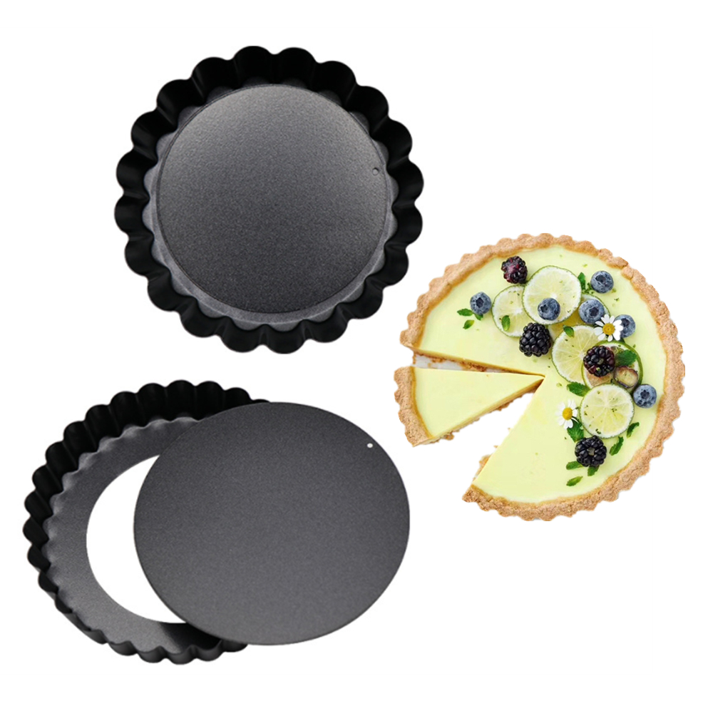 Tart Pan Loose - ミニパイマフィカーカップケーキパン,10/12cm,ベーキングパン,ケーキ,パイ,ピザ,トレイ,焦げ付き防止,取り外し可能な底
