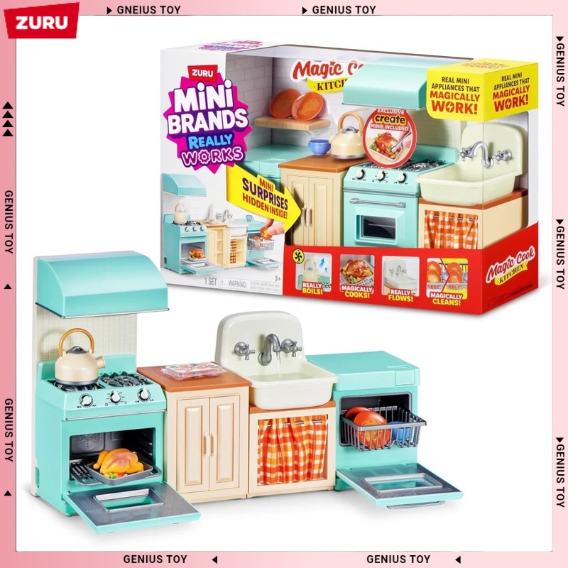 Mini Kitchen Baking - ズル ミニブランド マジッククックキッチンセット サプライズトイ ミニ家電 実物と同じ機能付き