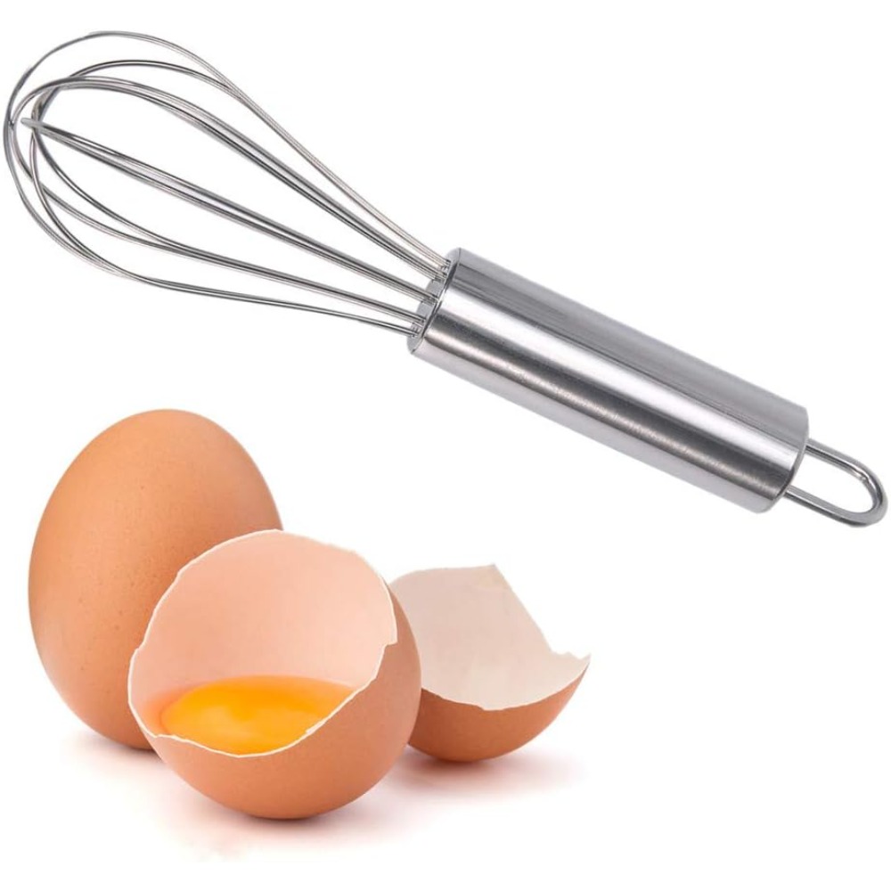 Mini Kitchen Baking - ステンレス製ミニ泡立て器 6インチ 小型ワイヤー泡立て器 コーヒー、卵、小麦粉、ソース、牛乳、飲料の混合用 カップ、マグカップ、小容器用の便利な泡立て器 キッチン調理、ベーキングツール
