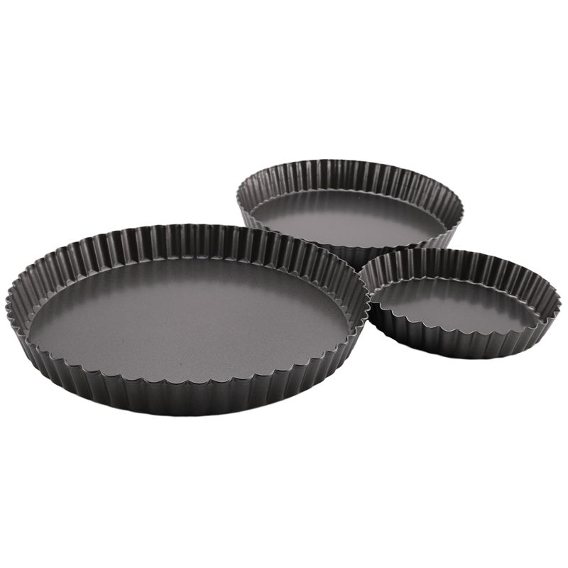 Tart Pan Loose - Y50A-パイティン、ノンスティックパイ皿、丸型キッシュタルトパン、取り外し可能な底が緩いピザプレート、耐熱皿（14/20/24cm）