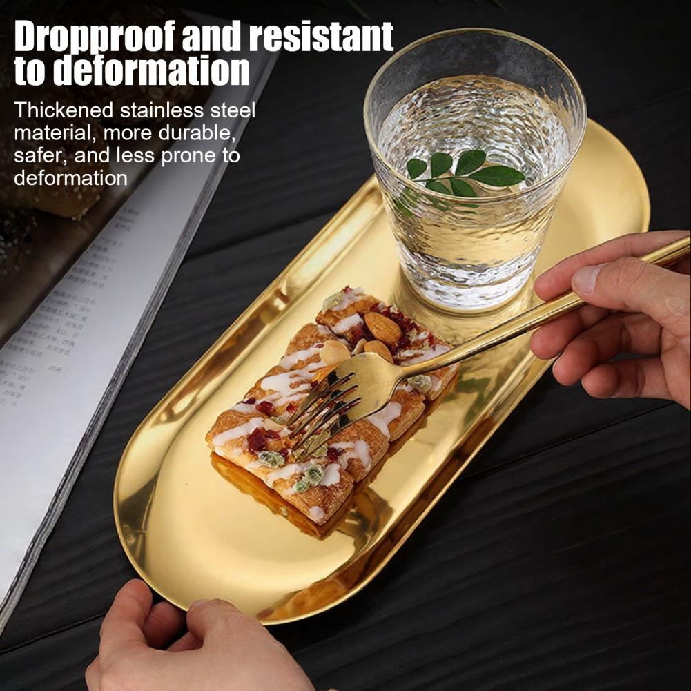 Kitchen Grade Baking Sheet - ベーキングシートパン、ベーキングトレイ、ステンレス製サービングトレイ、デザート用オーバルプラッター、バーベキュー用、食品グレード、キッチンディッシュ、北欧風、家庭用