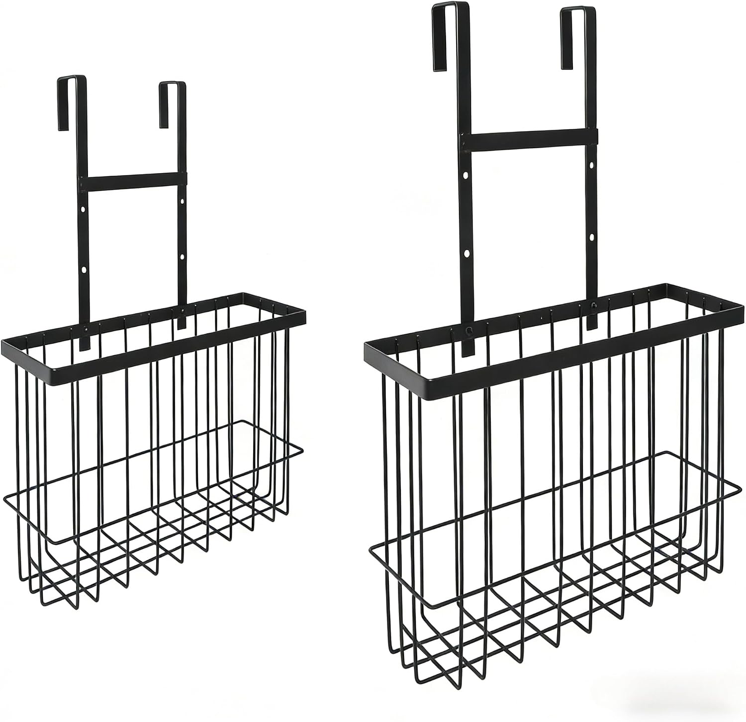 Kitchen Cabinet Baking Organizer - 2パック キャビネットドアオーガナイザー、キャビネットドア上オーガナイザー、まな板、ベーキングシート、アルミホイル、ラップ、キッチンオーガナイザーと収納用のキッチンアルミホイルオーガナイザー、ブラック