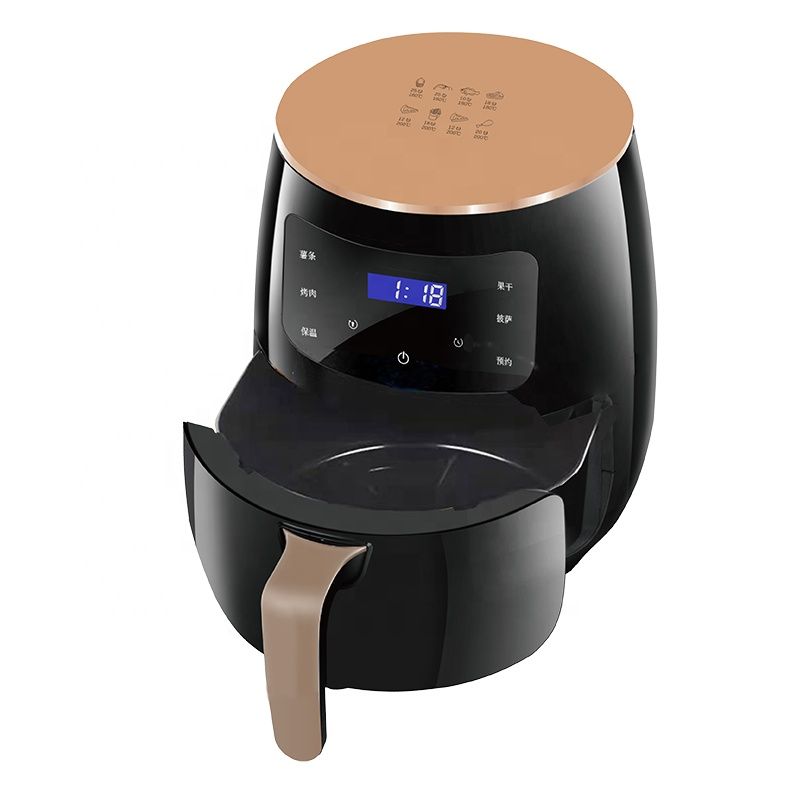 Mini Kitchen Baking - 最高の6L電気エアフライヤー、最新のスマートタッチスクリーン制御ミニグリル、家庭用、屋外用、業務用、プラスチック製、熱油調理可能