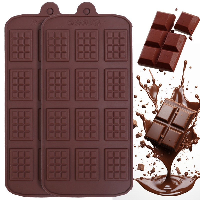 Kitchen Accessories For Baking - ベーキング用シリコンチョコレートモールド,フォンダンパティスリー,キャンディーバーモールド,ケーキデコレーション,キッチンアクセサリー,12個