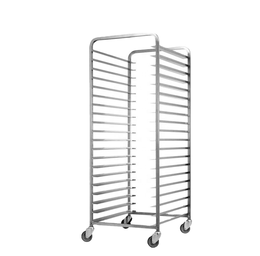 Kitchen Baking Cart - ベーカリー用ステンレス製冷却ラック付きトロリー、ベーキングキッチン用ローリングユーティリティトロリーカート、在庫あり、最安値