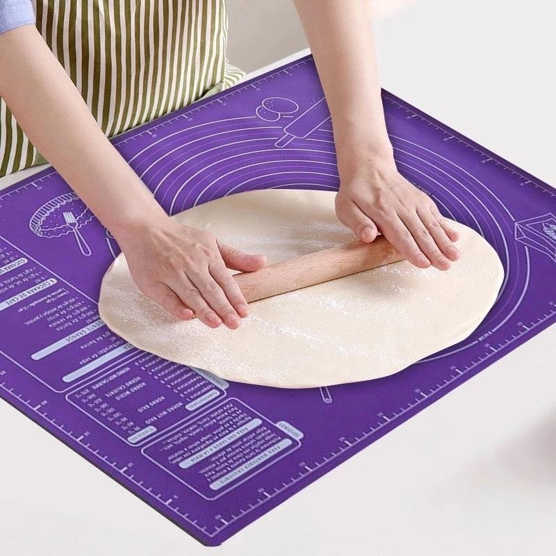 Kitchen Roll Baking - 60×46cm シリコン製ペストリーマット 極厚 ノンスティック ベーキングマット 計量付き