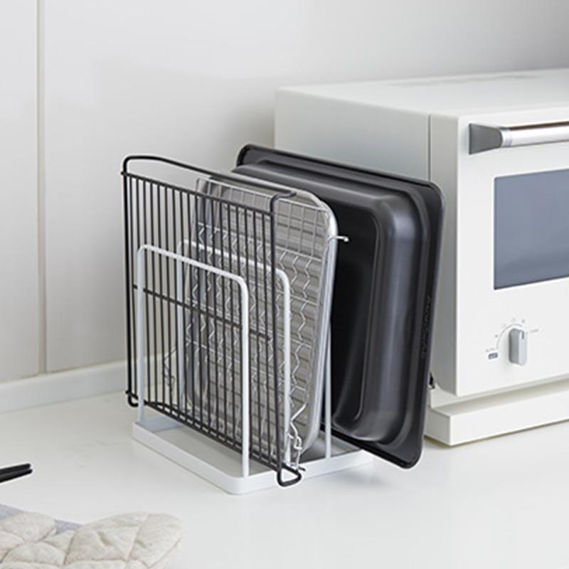Kitchen Cabinet Baking Organizer - 大型多機能和風キッチン収納ラック、ベーキングトレイ、まな板オーガナイザー、キャビネット収納棚