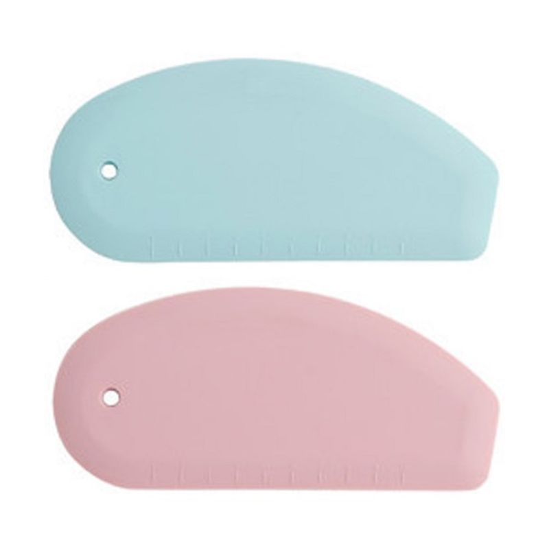 Dough Scraper Curved - AEE2-シリコンボウルスクレーパー 柔軟な曲線エッジ 食品グレード ベンチ生地スクレーパー 耐熱 キッチンパンスクレーパー