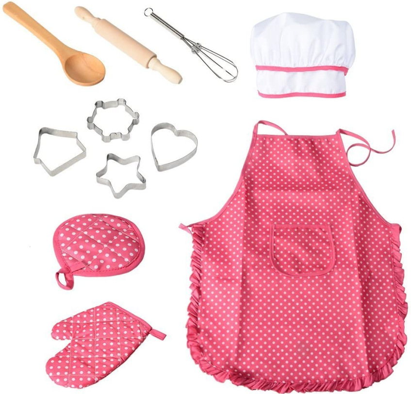 女の子男の子ごっこ遊びキッチンベーキングキットエプロンシェフ - Kitchen Baking Cloth のレビューと価格