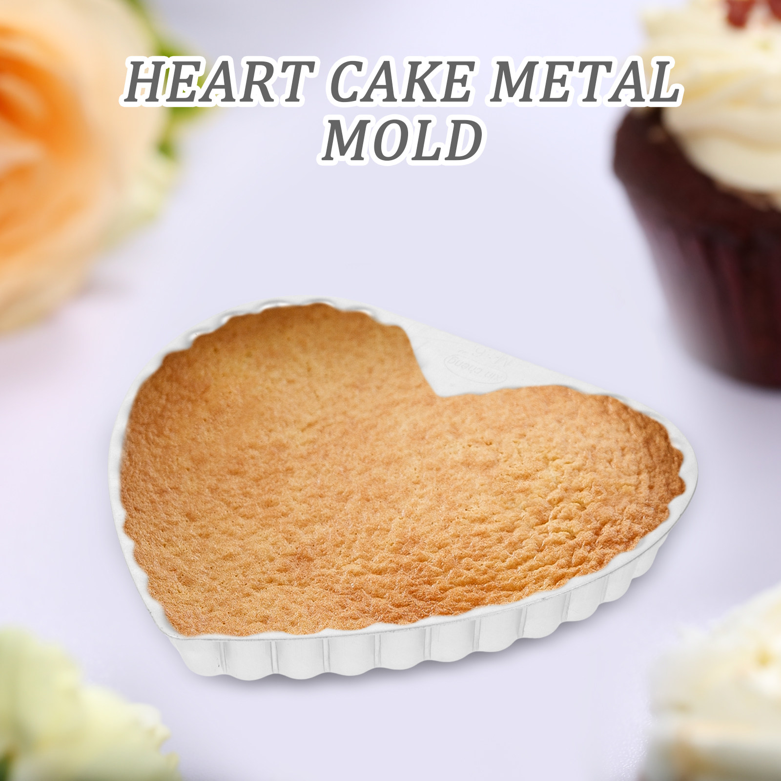ハートケーキパンアルミ合金ノンスティックベーキングモールドチ - Kitchen Oven Baking Pans のレビューと価格