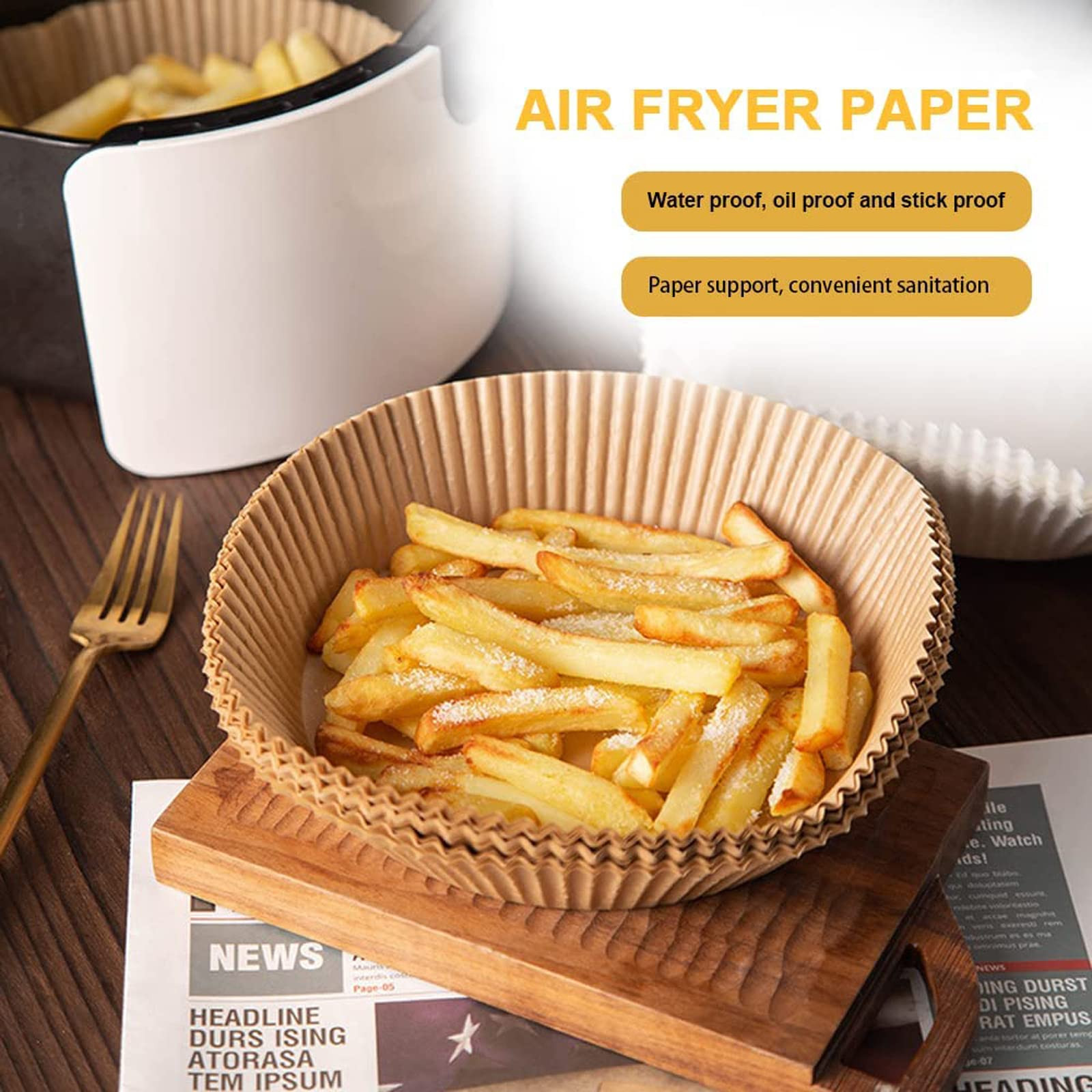 10pc ナチュラルエアフライヤーライナー 使い捨てノンステ - Kitchen Grade Baking Sheet のレビューと価格