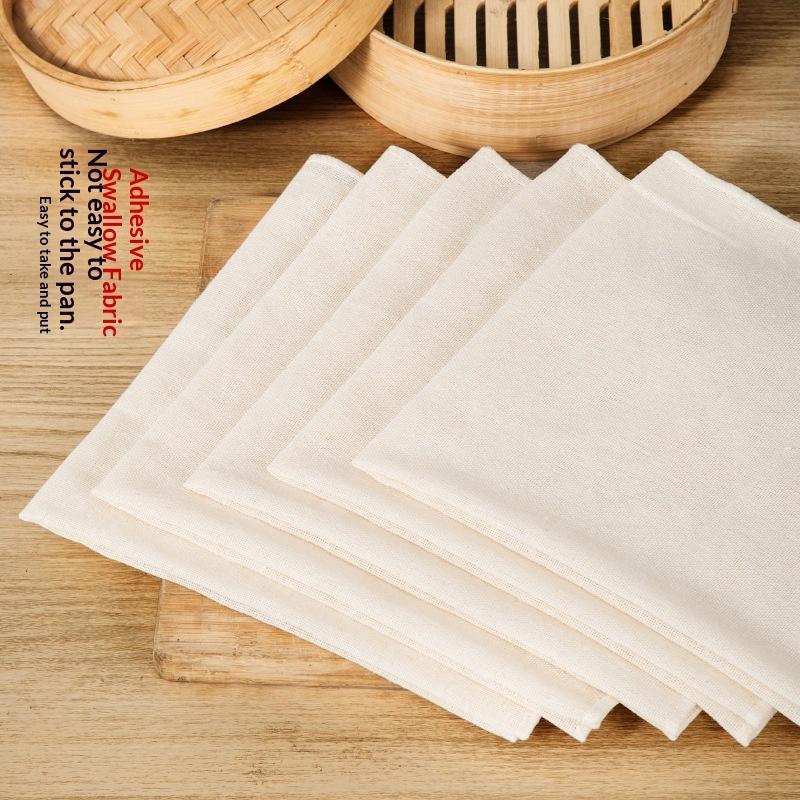 3 個純粋なラウンドコットン蒸し布家庭用引き出し布蒸し米とパ - Kitchen Baking Cloth のレビューと価格