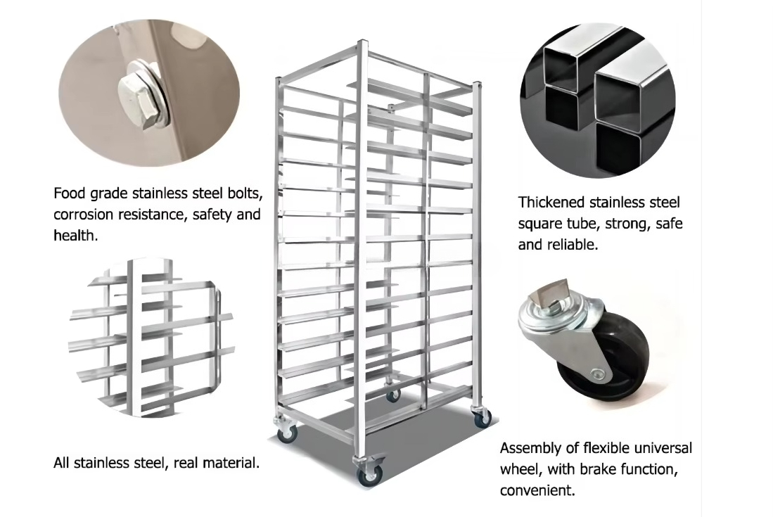 キッチン機器カート　ベーキング冷却乾燥脱水用　高品質304ス - Kitchen Baking Cart のレビューと価格