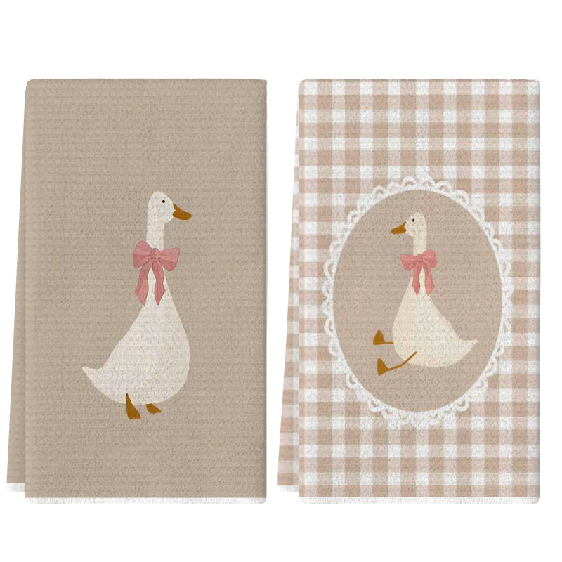 2枚セット、かわいいアヒル柄キッチンタオル、40cm*60c - Kitchen Baking Cloth のレビューと価格
