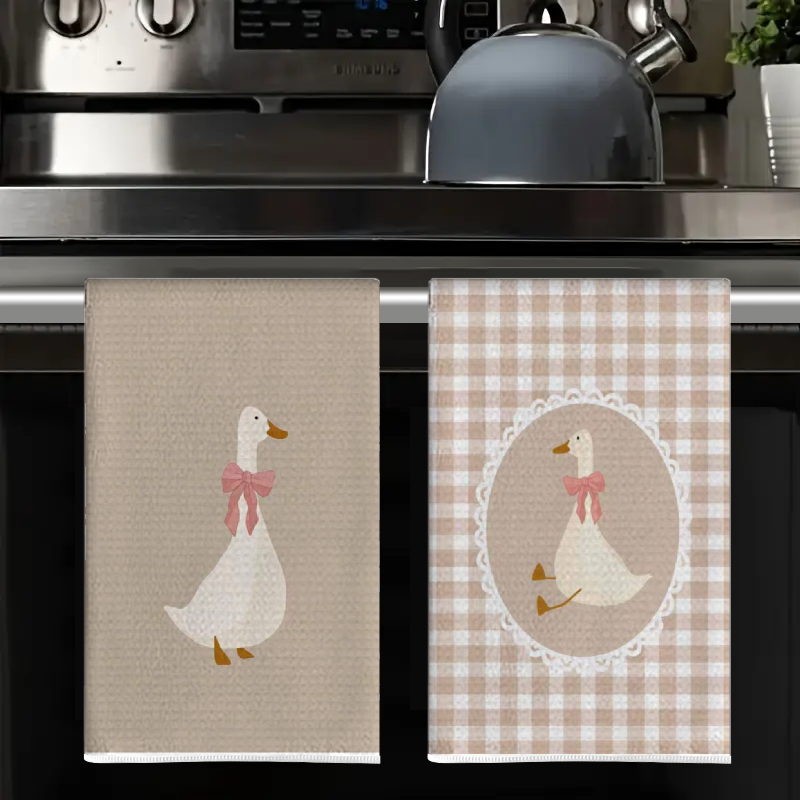 2枚セット、かわいいアヒル柄キッチンタオル、40cm*60c - Kitchen Baking Cloth のレビューと価格