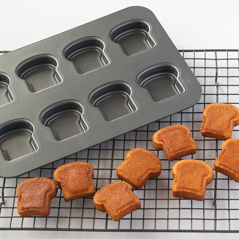 8 空洞トーストパンパターン炭素鋼ケーキ型マドレーヌマフィン - Kitchen Accessories For Baking のレビューと価格