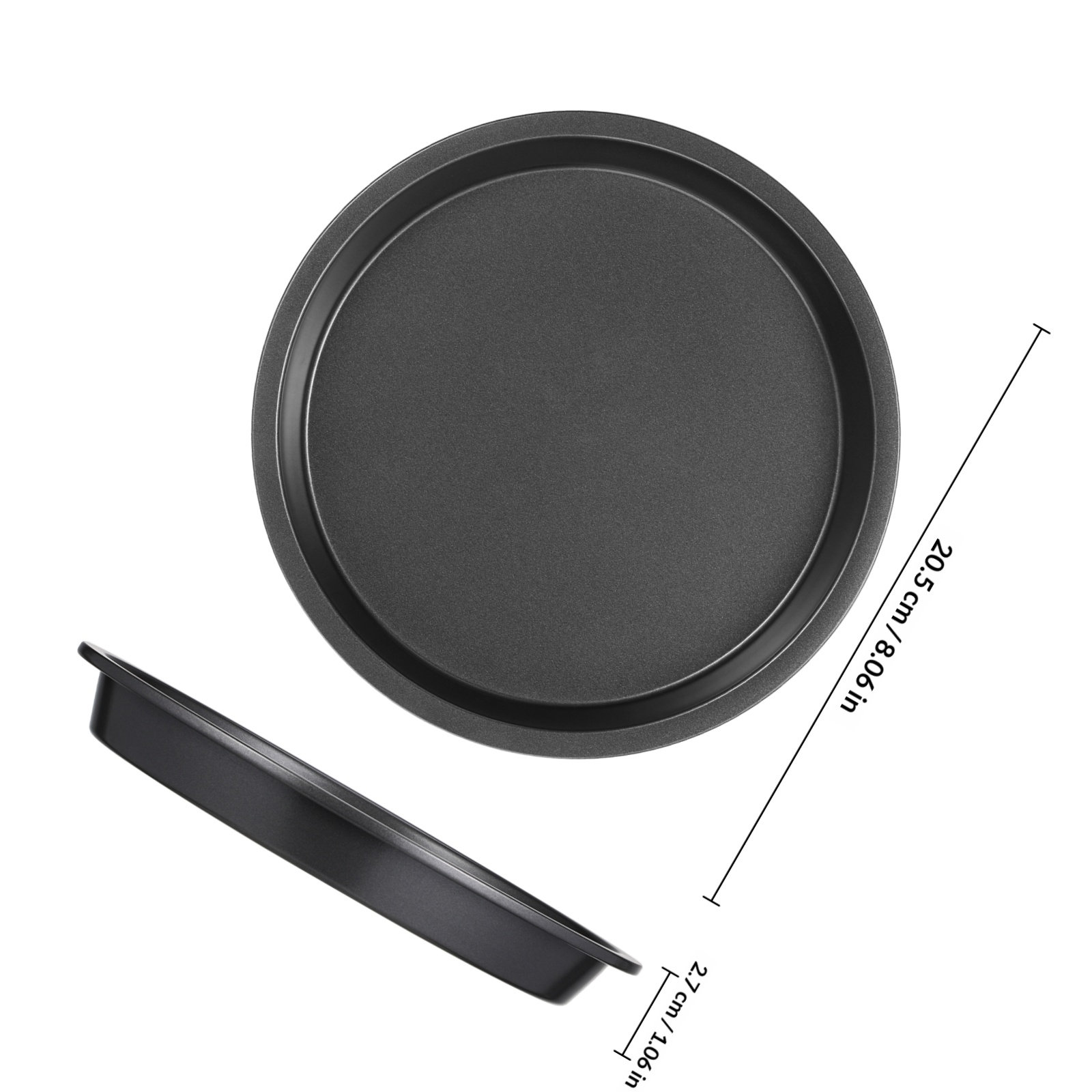 丸型炭素鋼ピザパンノンスティックヘビーデューティーベーキング - Kitchen Oven Baking Pans のレビューと価格
