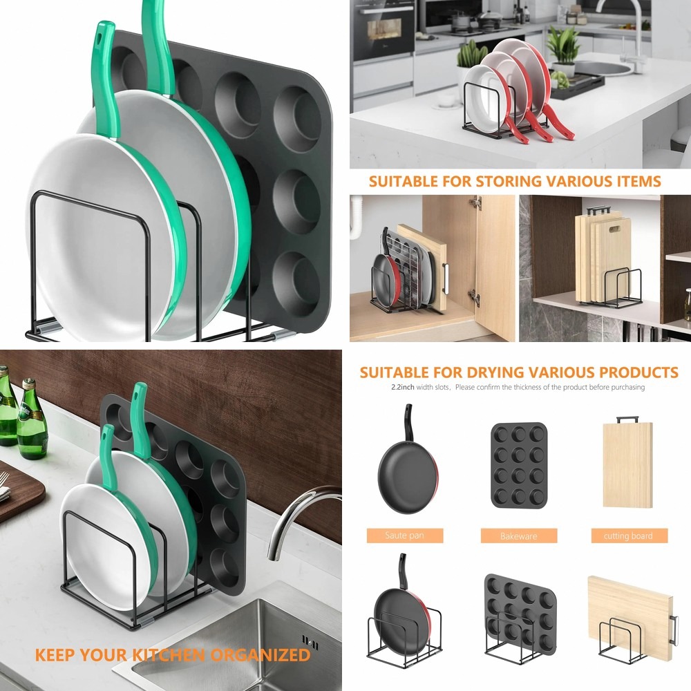 キッチンキャビネット用パンオーガナイザー、スチール製調理器具 - Kitchen Cabinet Baking Organizer のレビューと価格