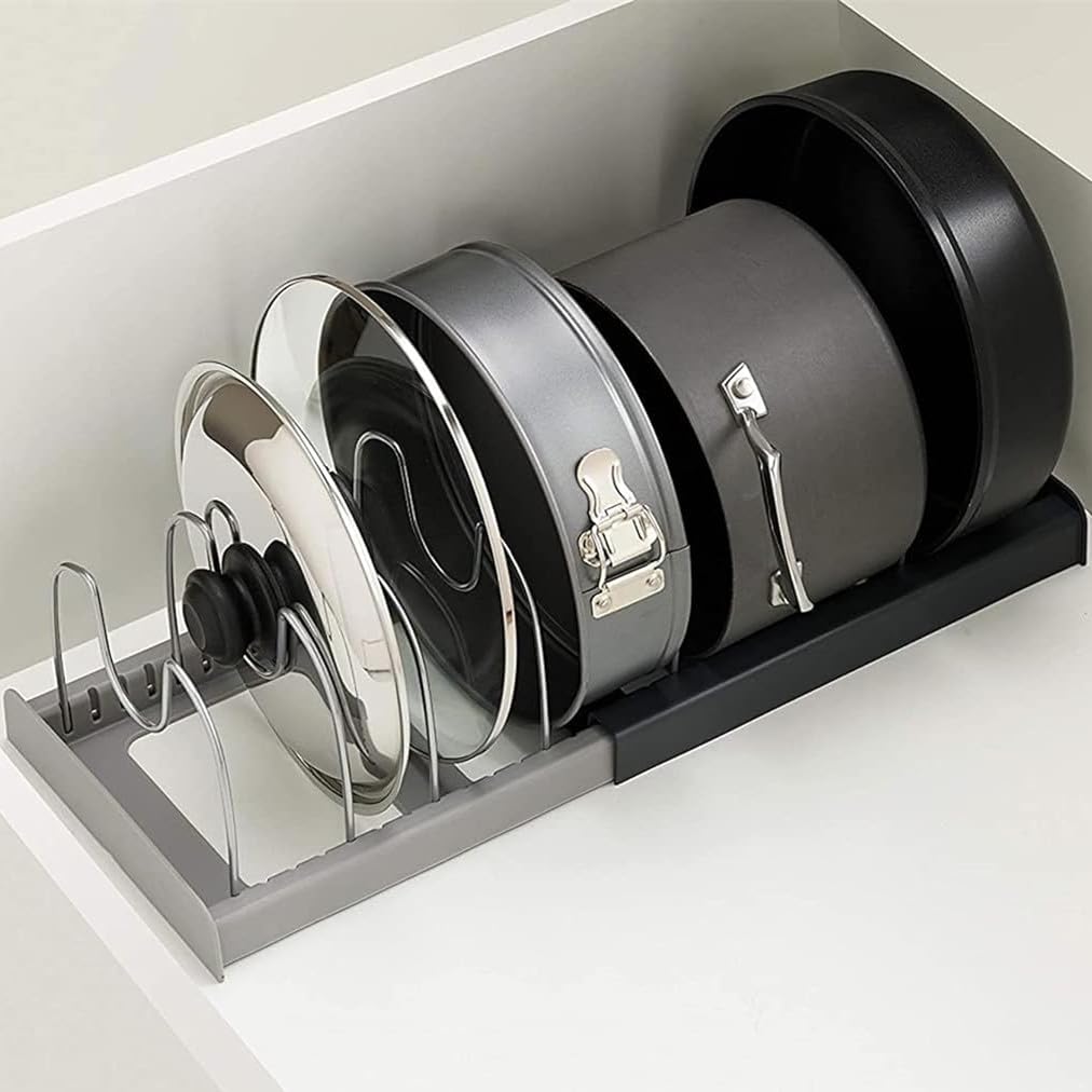 コンパートメントポットとパンオーガナイザーキッチンキャビネッ - Kitchen Cabinet Baking Organizer のレビューと価格