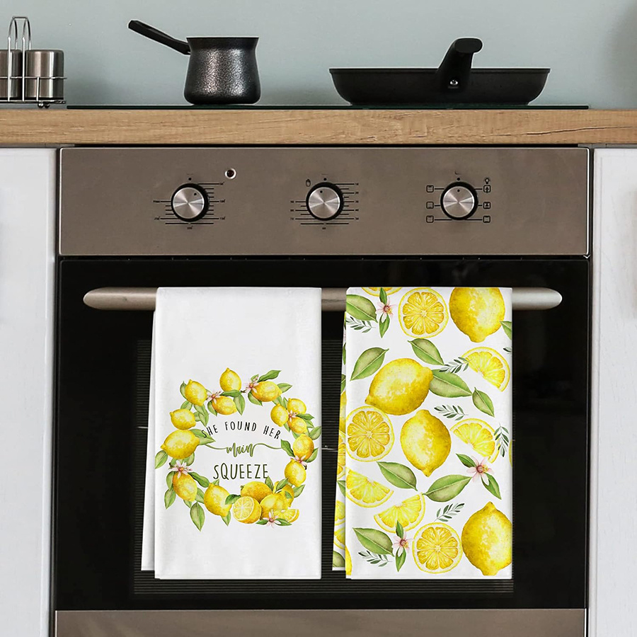 2枚セット、レモンリースキッチンタオル、40cm*60cmタ - Kitchen Baking Cloth のレビューと価格