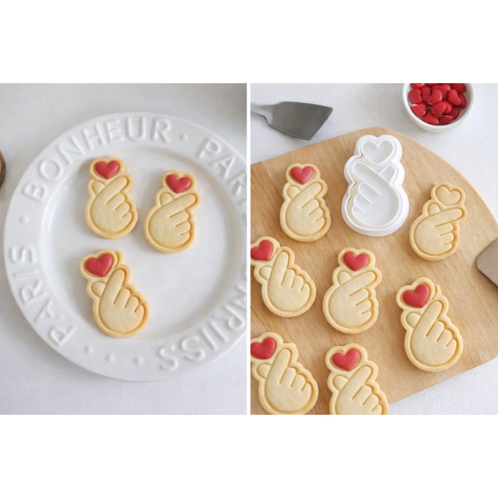 愛の形をしたクッキーカッター ミニクッキー型 3Dケーキフォ - Mini Kitchen Baking のレビューと価格