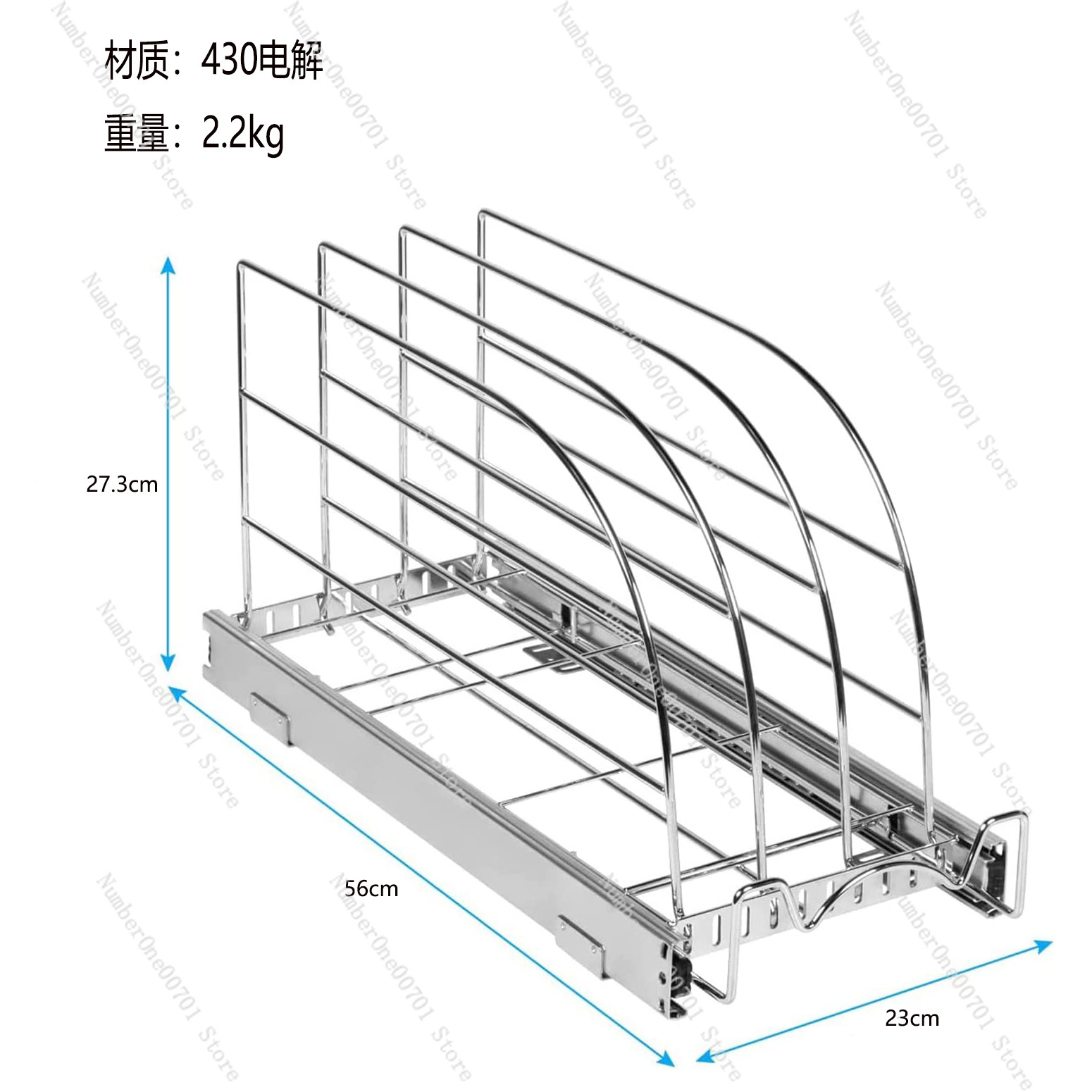 ベーキングシート、トレイ、まな板、フライパン用のスライド式キ - Kitchen Cabinet Baking Organizer のレビューと価格