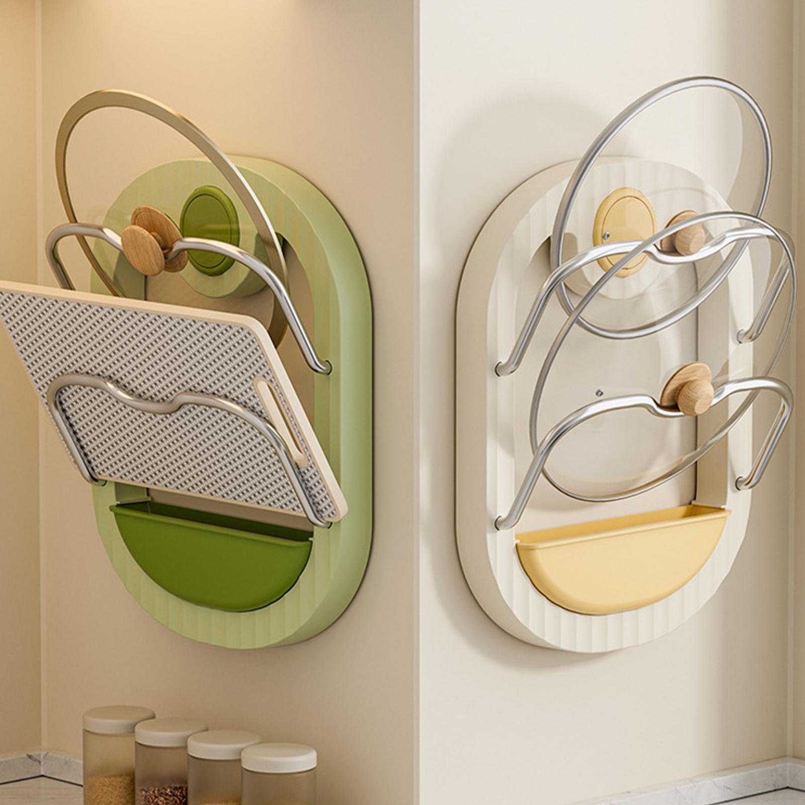 鍋蓋ラック 2段式 壁掛け式 穴あけ不要 ホルダー 鍋蓋オー - Kitchen Cabinet Baking Organizer のレビューと価格