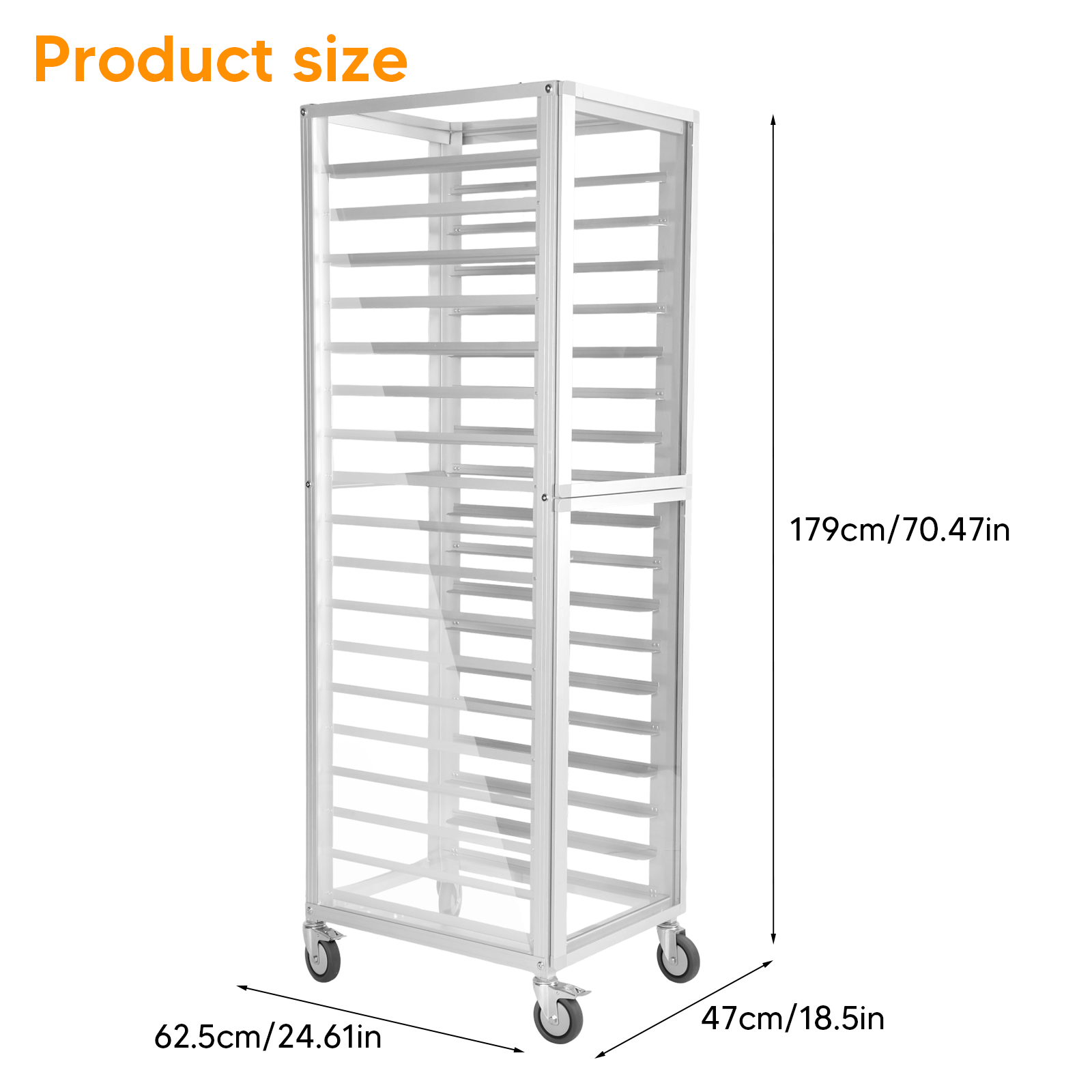 18段式業務用ベーカリーラック（ホイール付き）、ベーキングト - Kitchen Baking Cart のレビューと価格