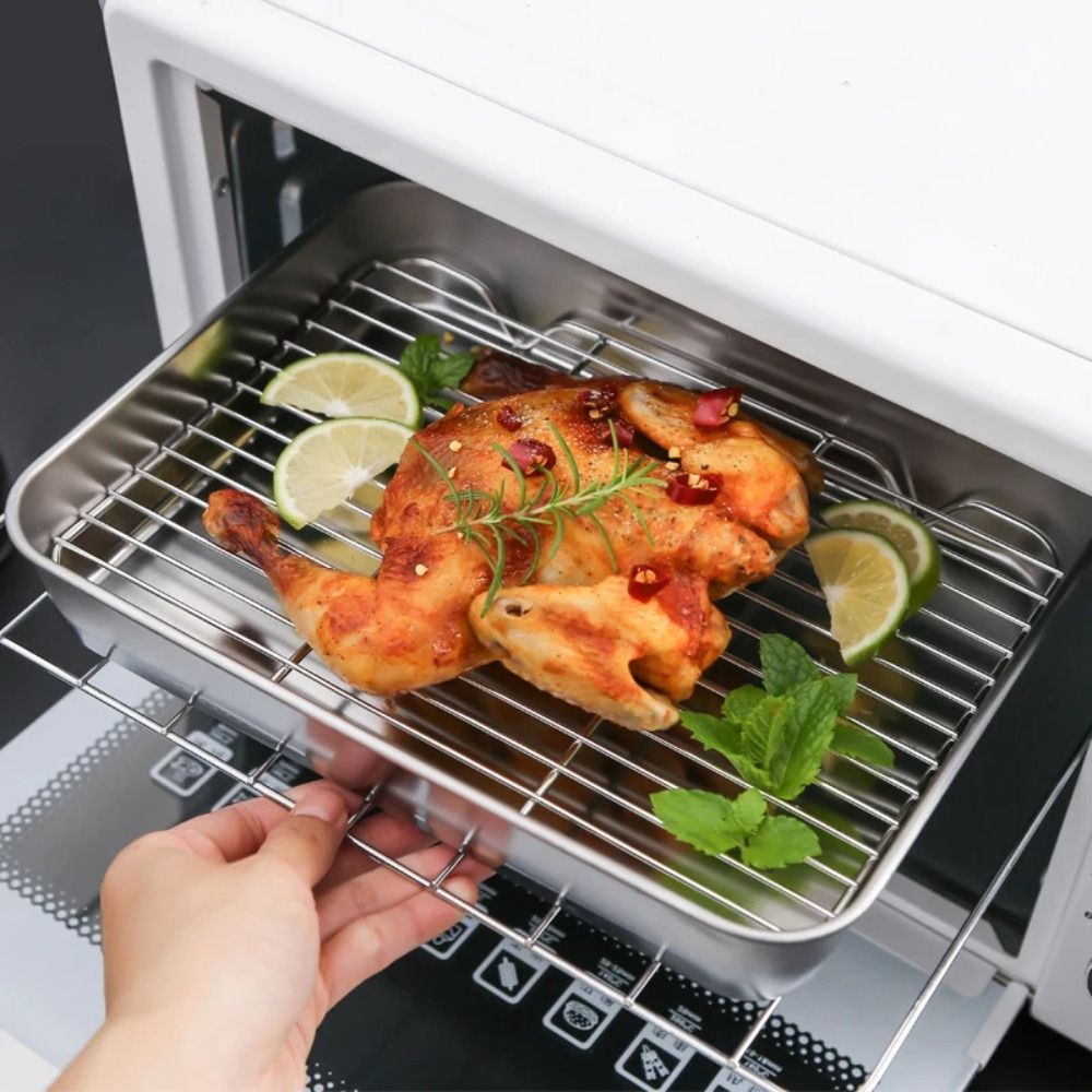ポータブルノンスティックステンレス製ベーキングパン、冷却ラッ - Kitchen Oven Baking Pans のレビューと価格