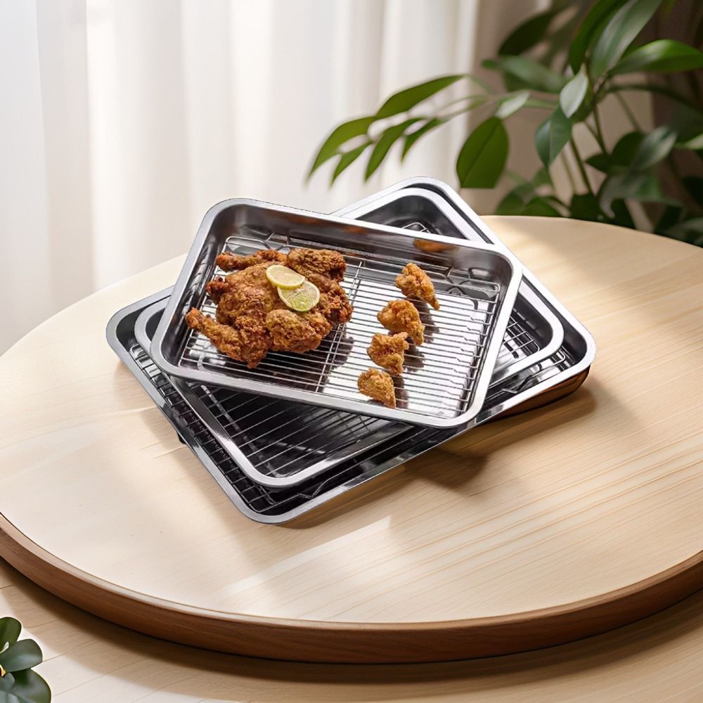 ポータブルノンスティックステンレス製ベーキングパン、冷却ラッ - Kitchen Oven Baking Pans のレビューと価格