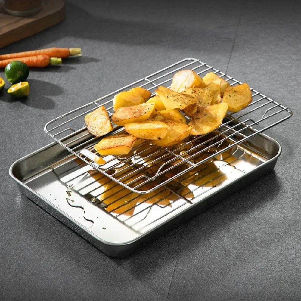 ポータブルノンスティックステンレス製ベーキングパン、冷却ラッ - Kitchen Oven Baking Pans のレビューと価格