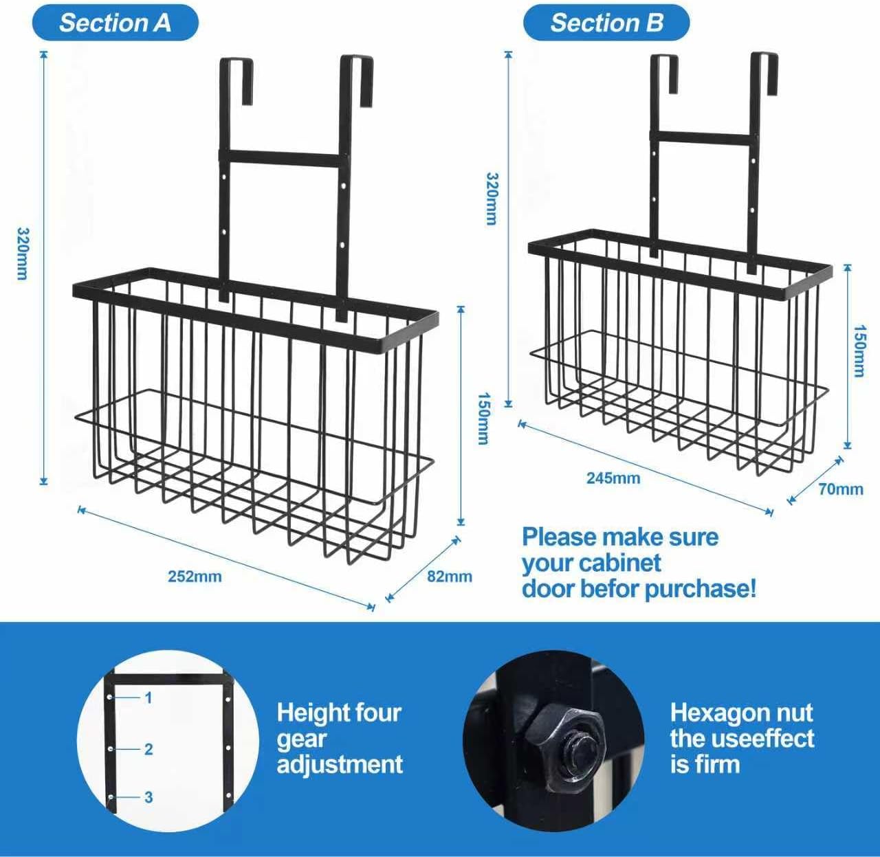 2パック キャビネットドアオーガナイザー、キャビネットドア上 - Kitchen Cabinet Baking Organizer のレビューと価格
