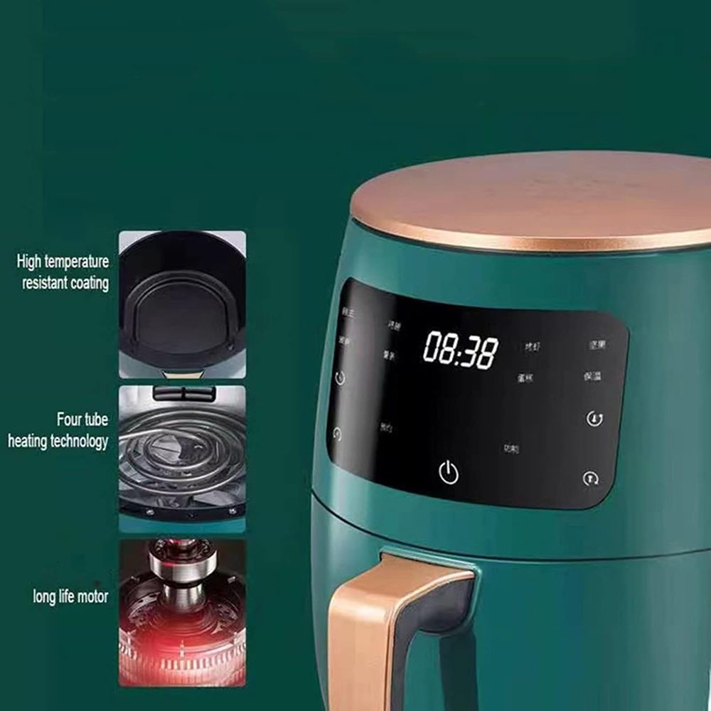 最高の6L電気エアフライヤー、最新のスマートタッチスクリーン - Mini Kitchen Baking のレビューと価格