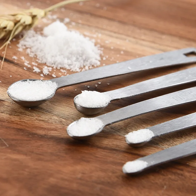 新しい 5 ピース/セットミニ計量スプーンセットステンレス鋼 - Mini Kitchen Baking のレビューと価格
