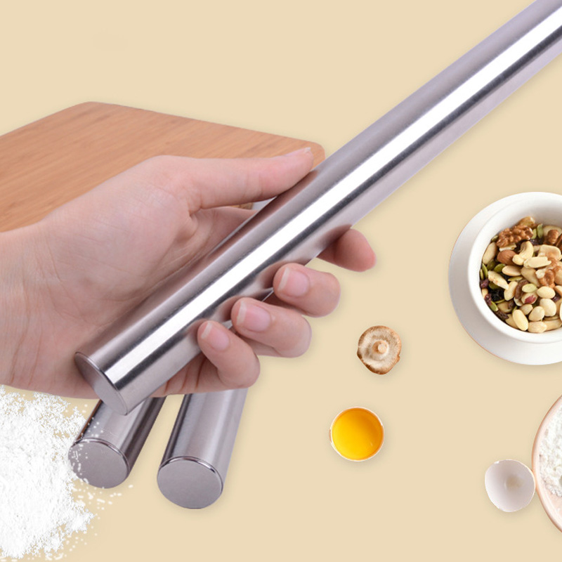 ステンレス鋼の焦げ付き防止麺棒,エンボス加工されたローラー, - Kitchen Roll Baking のレビューと価格