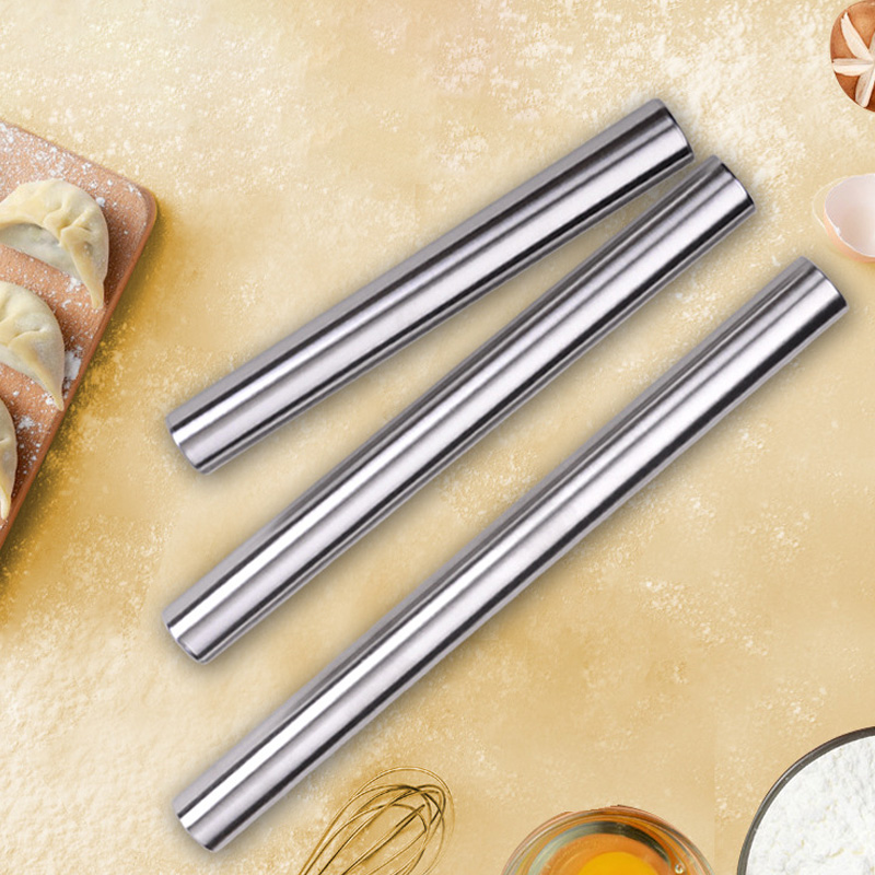 ステンレス鋼の焦げ付き防止麺棒,エンボス加工されたローラー, - Kitchen Roll Baking のレビューと価格