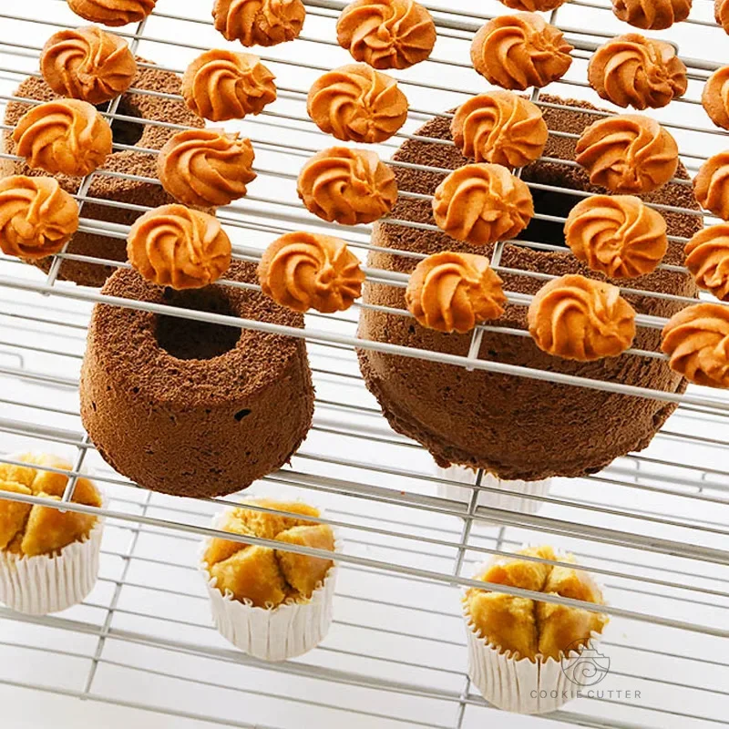 折りたたみ式多層ケーキ冷却ラックノンスティック放熱ペストリー - Kitchen Accessories For Baking のレビューと価格