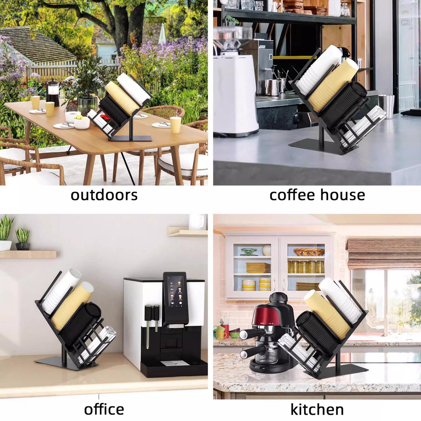 紙コップと蓋ホルダー収納ラックディスペンサーオーガナイザー（ - Kitchen Cabinet Baking Organizer のレビューと価格