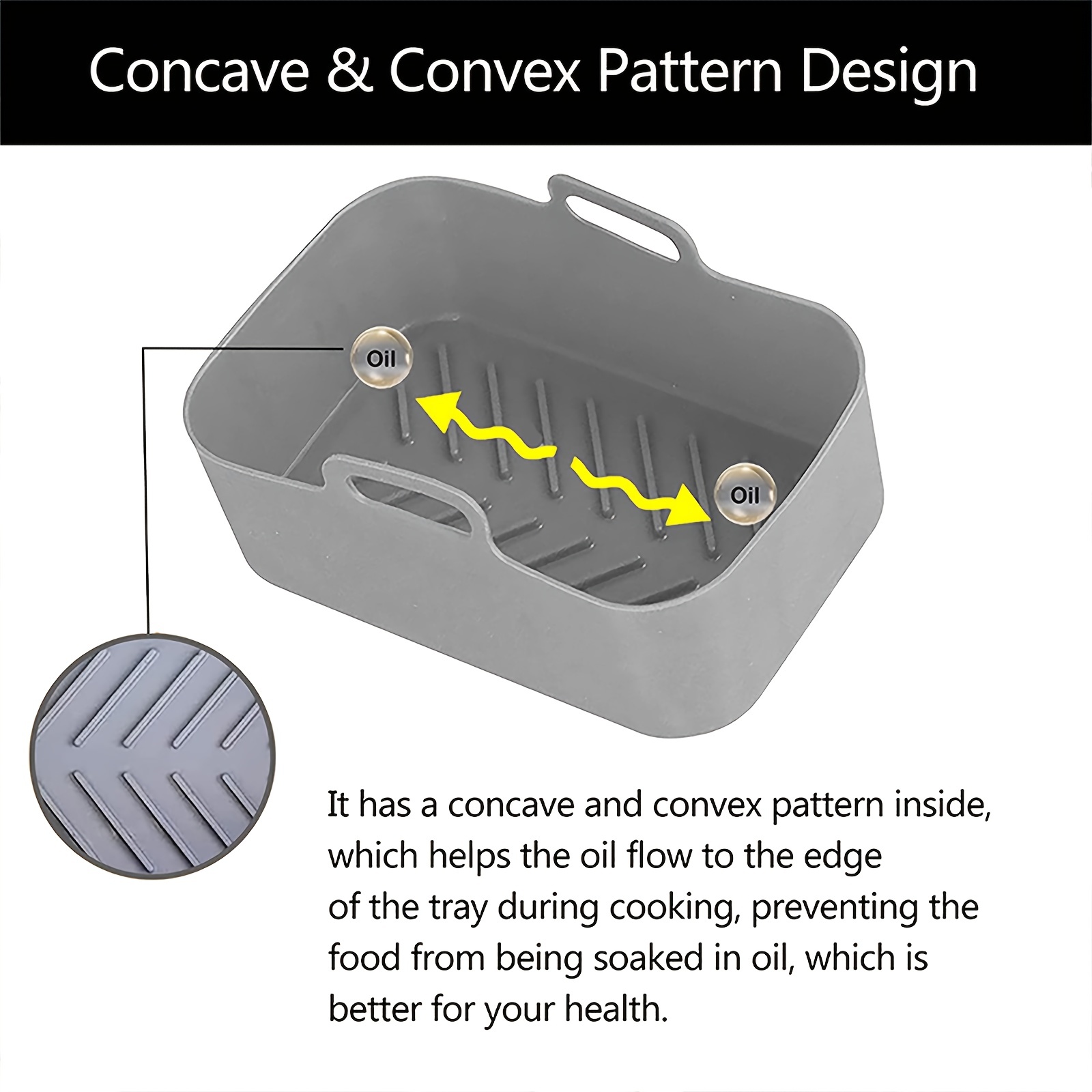 1/2 個エアフライヤーシリコントレイ再利用可能な忍者デュア - Kitchen Accessories For Baking のレビューと価格