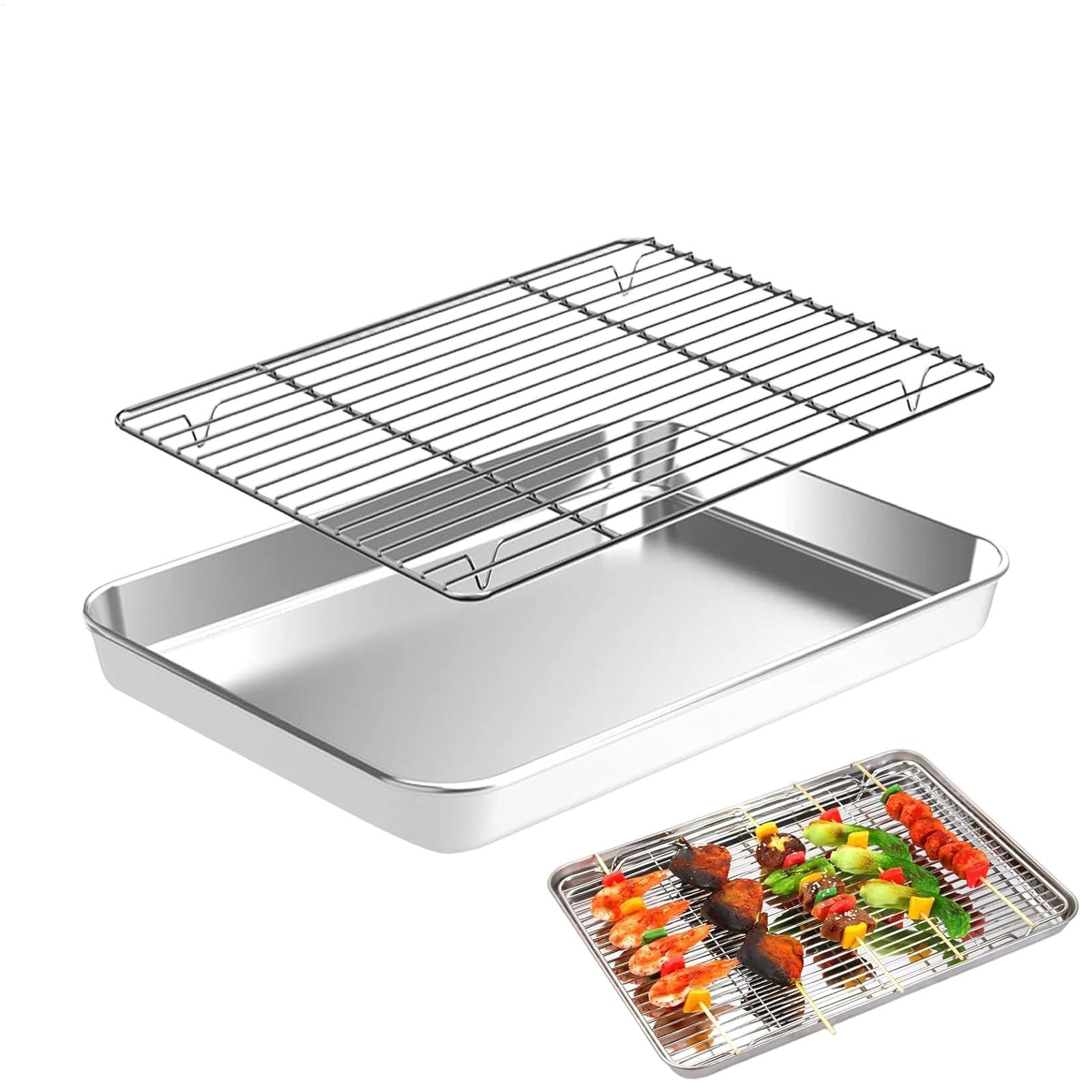 取り外し可能な冷却ラック付きベーキングトレイセット ノンステ - Kitchen Baking Cart のレビューと価格
