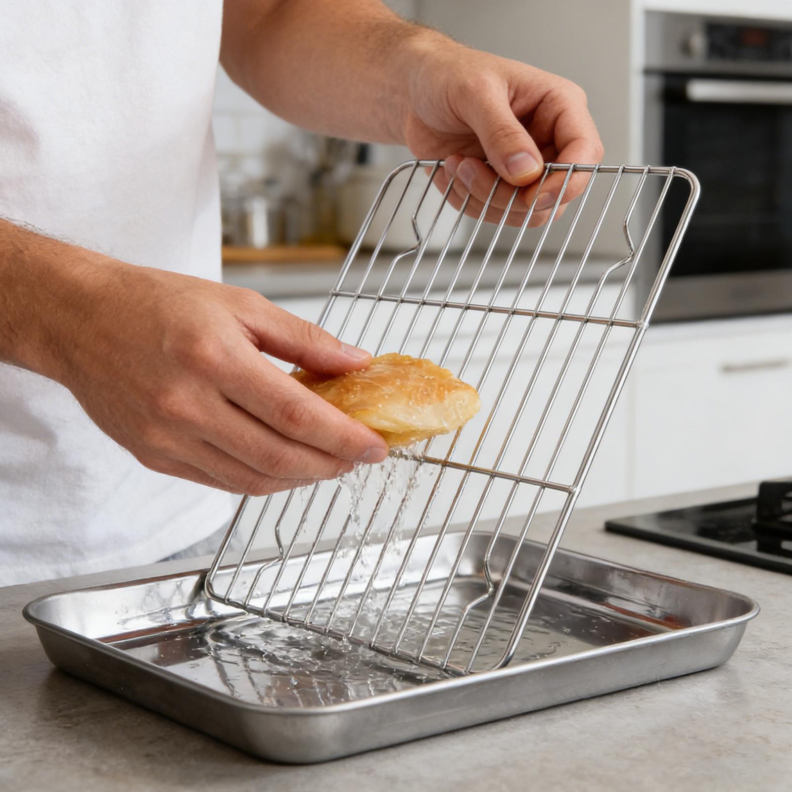 取り外し可能な冷却ラック付きベーキングトレイセット ノンステ - Kitchen Baking Cart のレビューと価格