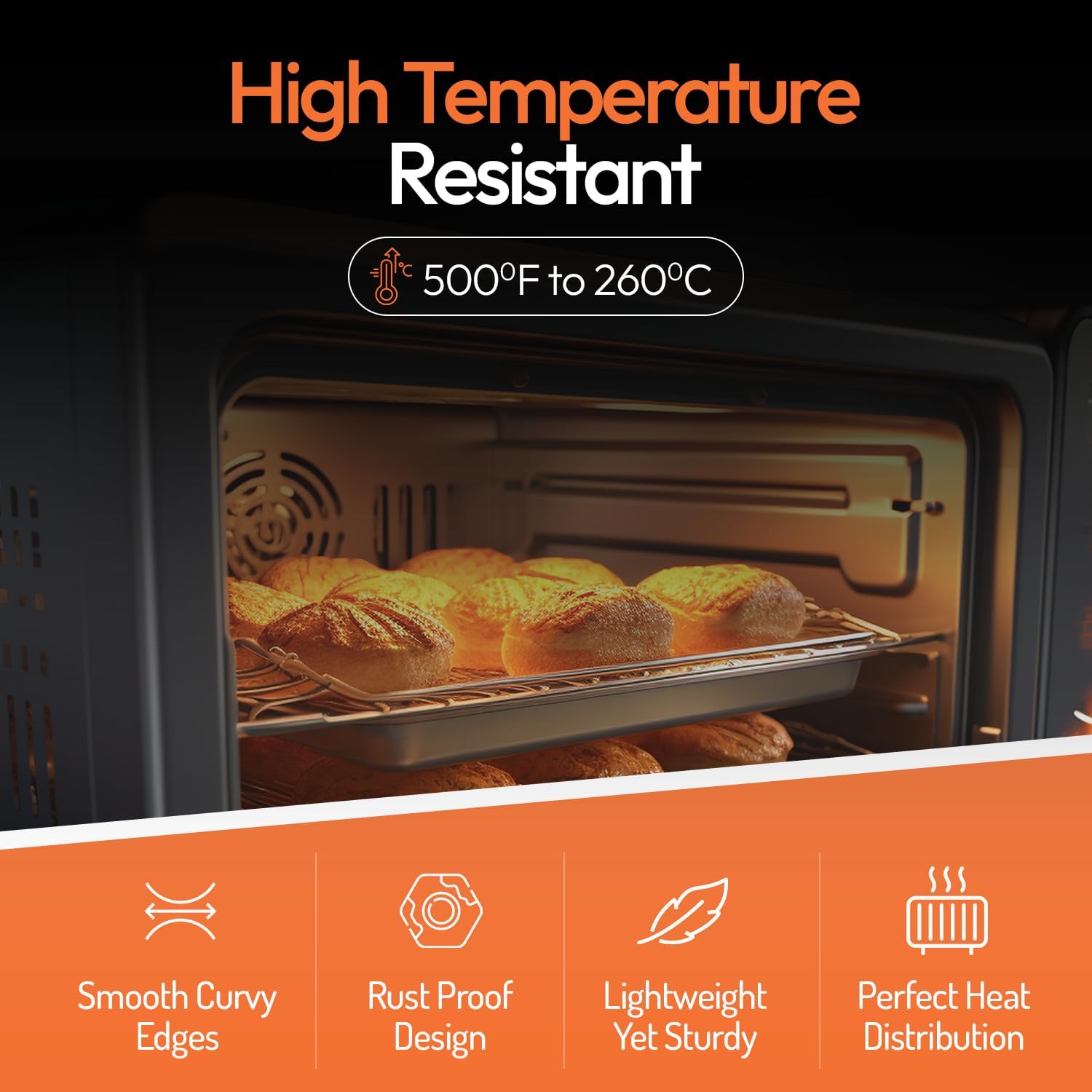 フルサイズ業務用アルミ製ベーキングシートパンセット、大型18 - Kitchen Oven Baking Pans のレビューと価格
