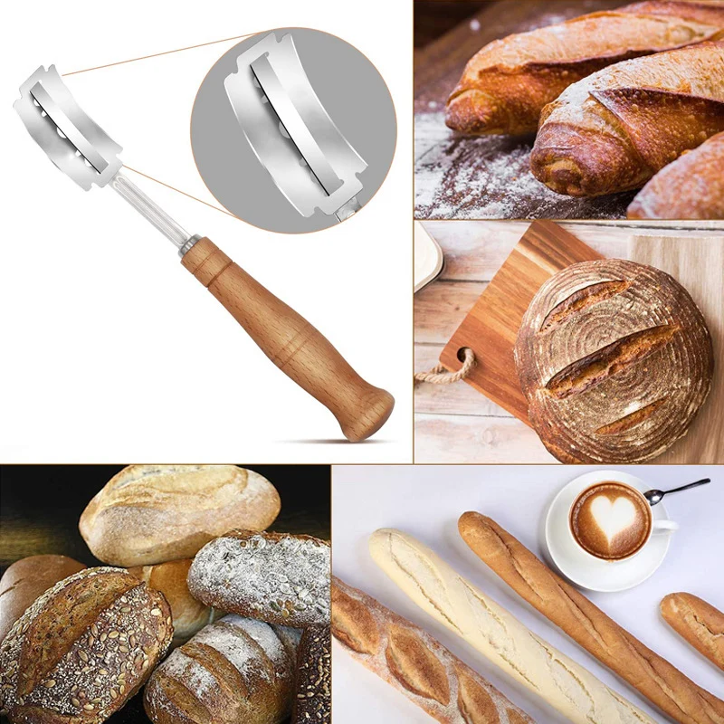 生地パンペストリーカッター 5枚刃トーストカーブバゲットパン - Dough Scraper Curved のレビューと価格