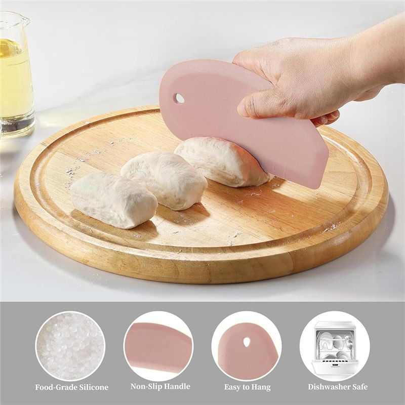 ABAH-シリコンボウルスクレーパー 柔軟な曲線エッジ 食品 - Dough Scraper Curved のレビューと価格